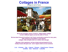 Tablet Screenshot of cottagesinfrance.com